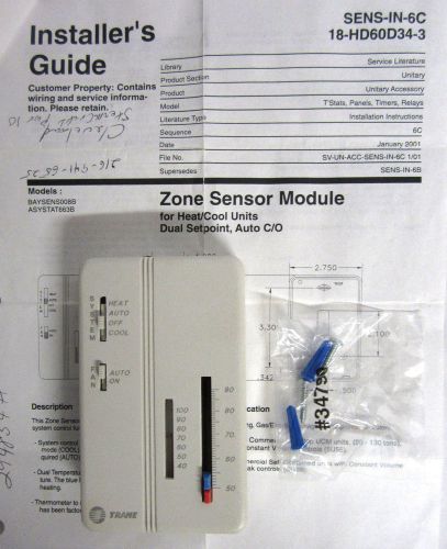 Trane BAYSENS008B Zone Sensor Module Thermostat