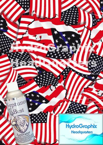 American Flag Hydrographic Film and Activator Kit! FREE Shipping! 039B
