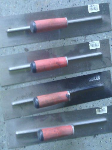 (4) FINISHING TROWELS 16&#034; X 4&#034; W/ SOLID RUBBER GRIP
