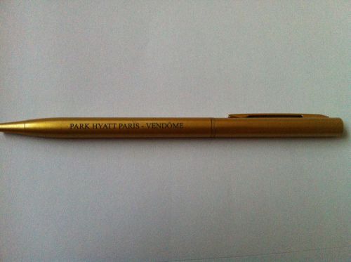 Park Hyatt Paris Vendome France Hotel Golden Signature Pen New