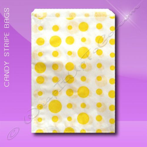 Candy Stripe Bags 10 x 14 –  Yellow Dots