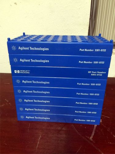 12  blue agilent technologies 50 position vial rack polypropylene 9301-0722 for sale