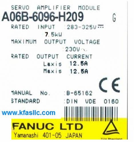 Fanuc Servo Amplifier A06B-6096-H209 or A06B6096H209 REPAIR SERVICE