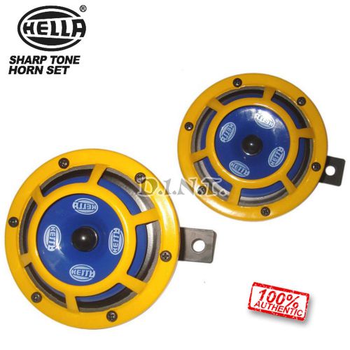 Genuine Hella Super Tone 12Volt Yellow Dual Panther Horn Car SUV Boat Truck s6