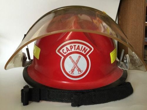 Morning Pride Lite Force V Captain Helmet Sz 6 1/4 to 8 Fire Fighter Safety Gear