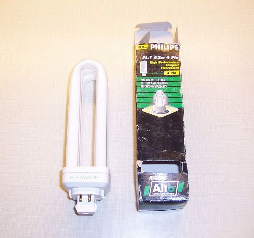 Philips PL-T 42W/41/4P Compact Fluorescent Lamp/Bulb, 42W 4 Pin GX24Q-4, NOS