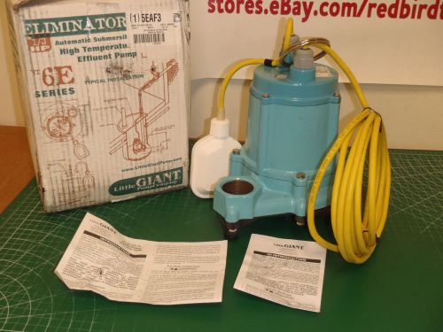 LITTLE GIANT HT-6E-C, Submersible Sump Pump, 1/3hp, Tether Switch, !74C!