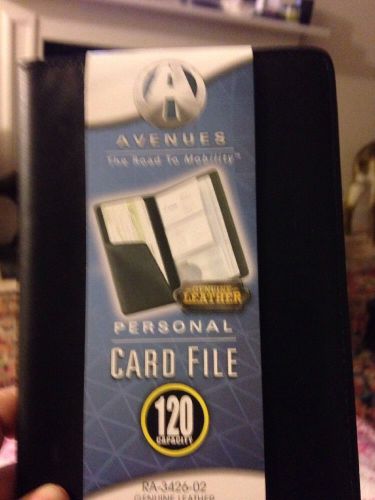 Avenues Brand New Personal Card File. Holds 120 Business Cards