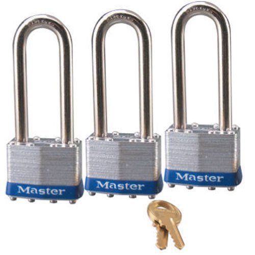 Master Lock 1TRILJ Keyed-Alike Wide Laminated Locks with 2-1/2-inch Shackles,