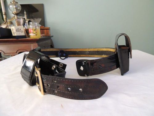 Safariland heavy duty gun belt &amp; gould &amp; goodrich pouches &amp; handcuff holder etc for sale