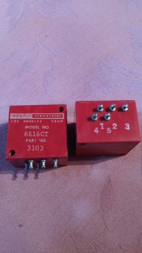 abbott transistor Los Angeles Calif TRANSFORMER model no. 6E16CT part no. 3103