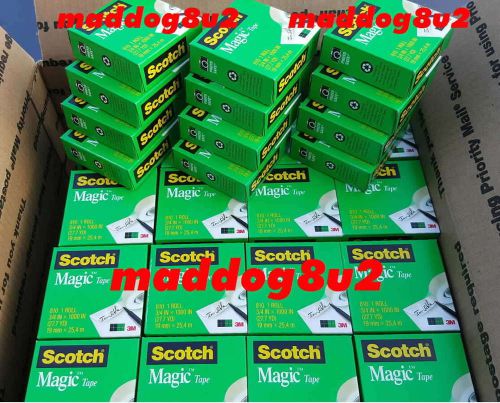 108 ROLLS * Scotch Magic Tape BOXED 3/4 x 1000 inches, 810K12 810 K10 NEW SEALED