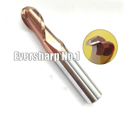 Hrc60 solid carbide long ball nose endmill r2 cutting dia 4mm length 75mm mill for sale