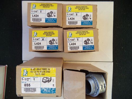 New lot  arlington   connectors - 1-1/4&#034; # l424  &amp; 1-1/2&#034;#855 for sale