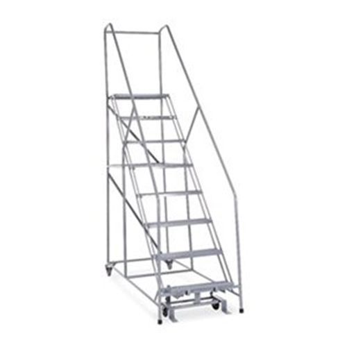 Rolling ladder, assembled, handrail, platform 80 in h for sale