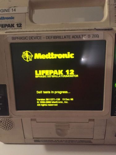 LifePak 12 Biphasic 12-Lead ECG AED Pacing (#1)