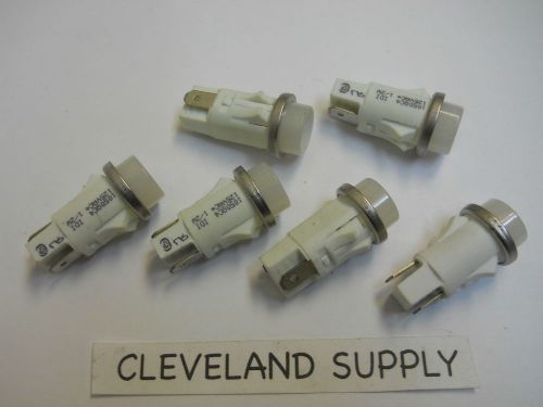 CML TECHNOLOGY 1050QC4 NEON WHITE INDICATOR LAMPS 125V (SET OF 6) NEW NO BOX