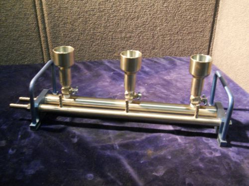 3 PLACE STAINLESS STEEL VACUUM MANIFOLD