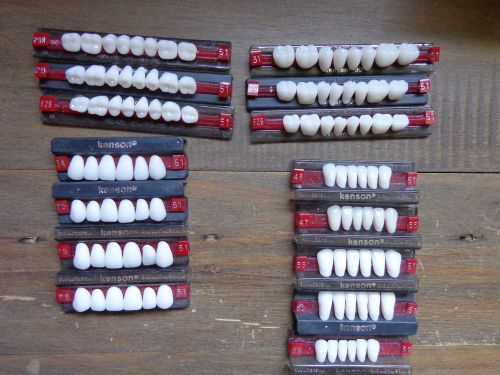 Kenson Denture Teeth 15 Cards Shade 51 Super White Mixed Molds Laboratory