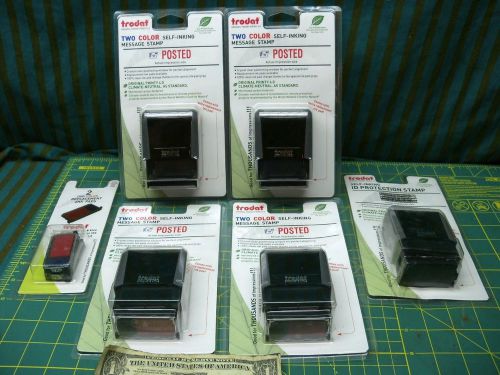 Lot Self-Inking ID Protection Stamp trodat 46085 + 4 Posted 4912 extra ink color