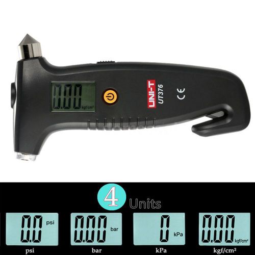 Digital tire air pressure gauge safety hammer seatbelt cutter flashlight q7g1 for sale