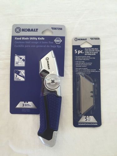 Kobalt Fixed Blade Utility Knife 3 Blades Included 5 Additional Kobalt Blades