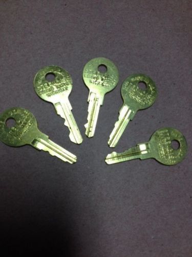 Five original steelcase keys