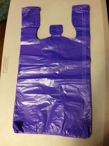 595 Purple T-Shirt Retail Bags, .5 mil Plastic, 12x7x22