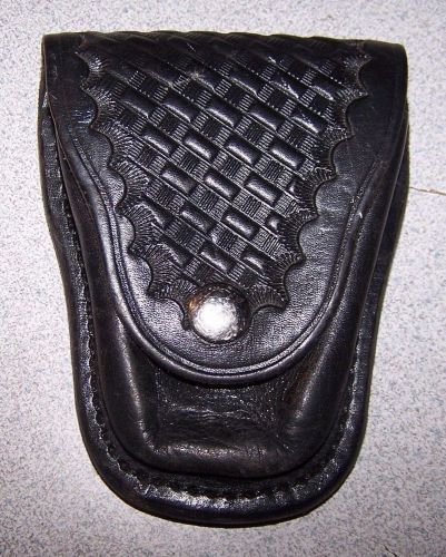 Vintage Alamo Leather Goods of San Antonio Handcuff Holder  Black
