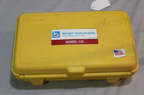 Berger Instruments Model 135Transit Optical Level in Case USA - AS-IS (BK)