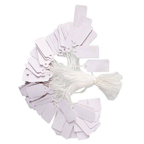 Crazy K&amp;A 100 Pcs Price Label Tags with Hanging String for Jewelry Display 23 x