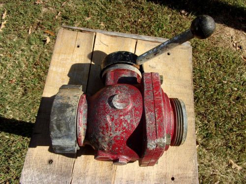 Akron fire fighter hose hydrant water tank ball valve  2.5&#034; nh x 2.5 nh 250 psi for sale