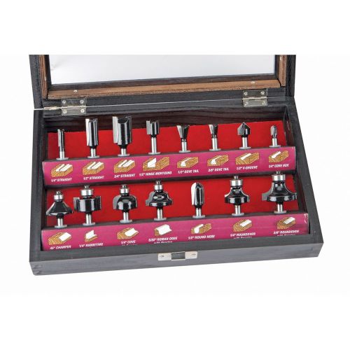 15 piece most popular c3 carbide steel woodworking table router bit set for sale