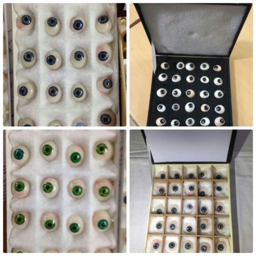 Artificial Eyes/Prosthetic Eyes Set-25 Brown,25 Green,25 Blue,25 BLACK FREE SHIP