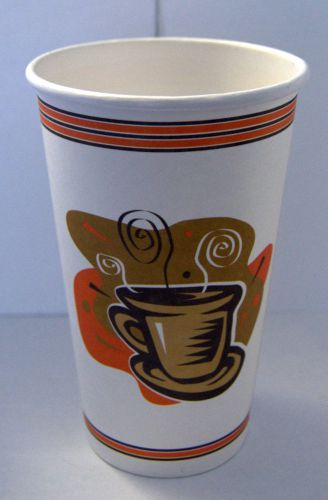 16 oz - 200 paper coffee cup/disposable hot cup  with 200 cappuccino lids for sale