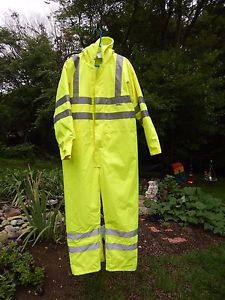 3M Scotchlite SAFETY Yellow high Visibilty Ski Skiing Suit Size XL Extra Large