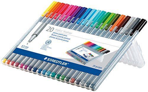 Staedtler 334 SB20A603 Triplus Fineliner Pens (20 Pack), Multicolor