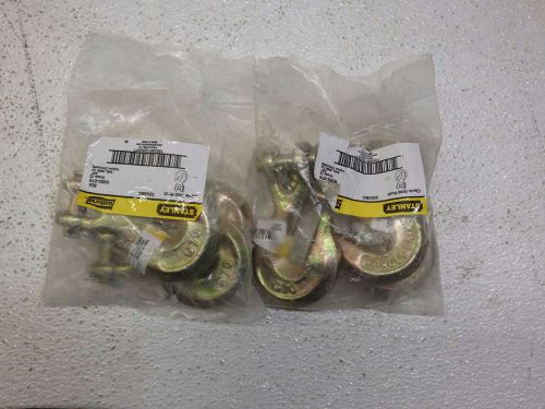 Lot of 2 Stanley 3253BC 5/16&#034; Clevis Grab Hook - Yellow Chromate 4700lbs Rating