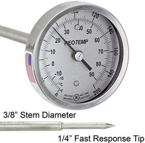 REOTEMP A36FR-D43 Super Duty Compost Thermometer With Fast Response Tip - 36 C