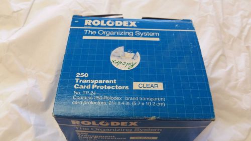 Rolodex 250 Transparent Card Protectors TP-24 CLEAR (2-1/4&#034; x 4&#034;)