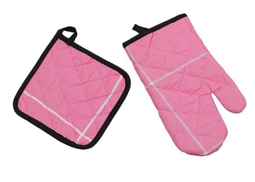 Pink With Black Trim Oven Glove
