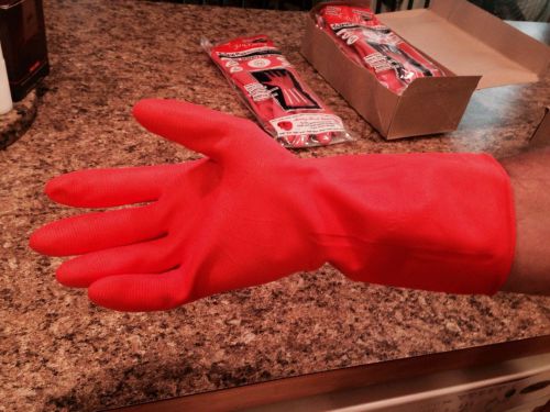 12 Pair Dubarry Super Rugged, Heavy Duty Rubber Gloves