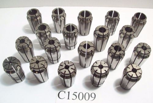 19pc  3/4&#034; series acura flex collet set 3/16-3/4 by 32nds kwik switch 200 chucks for sale