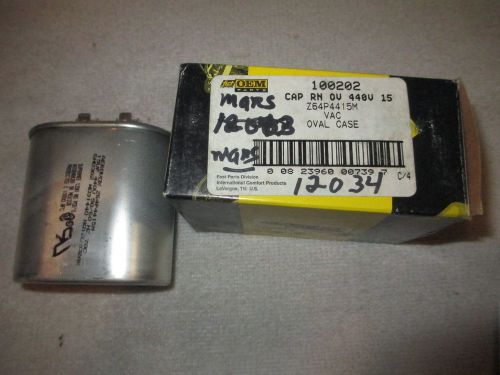 15 mfd 440 volt oval single run capacitor - fast #100202 - new for sale