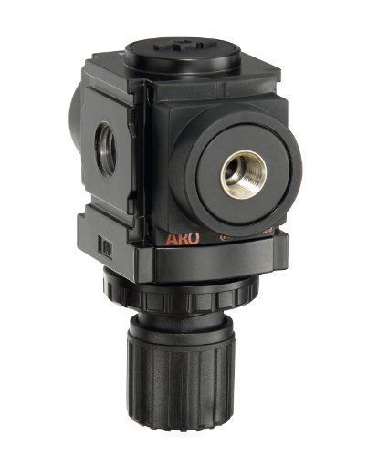 Aro r37221-100 1/2-inch air regulator, black for sale