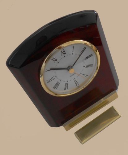 Desktop Wooden High Gloss Mahagony Clock
