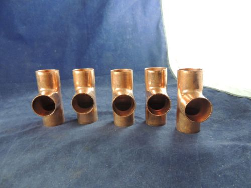 Lot  5 new nibco copper fittings reducer t 1-1/8&#034; x 1-1/8&#034; x 1-1/8&#034; for sale