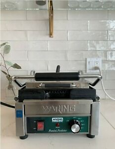 Waring WPG150 Grill Panini Perfetto Grooved Top &amp; Bottom 
