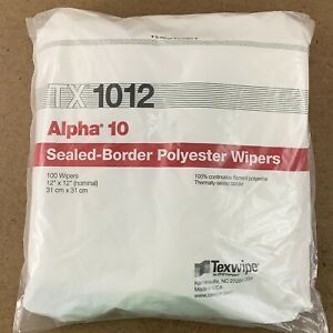 ITW Texwipe TX1012 Alpha 10 Premium Non-Sterile Dry Cleanroom Wipers 12x12 100ct