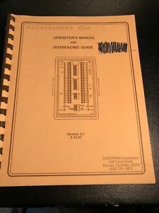 DataTracker DT-4 Instruction Manual &amp; Interfacing Guide Ver 3.1